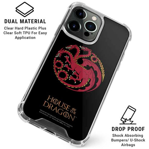 HBO House of the Dragon Red Tararyen Sigil iPhone 16 Pro Clear Case